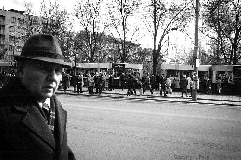 Street in the city of Mogilev in eastern Belarus.